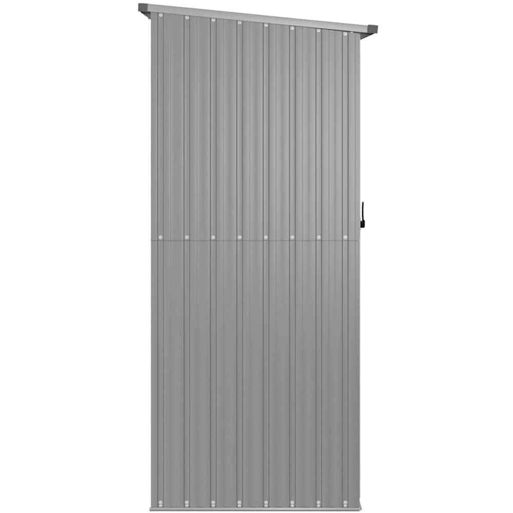 vidaXL 5.9 x 3.2ft Grey Galvanised Steel Pent Garden Shed Image 2