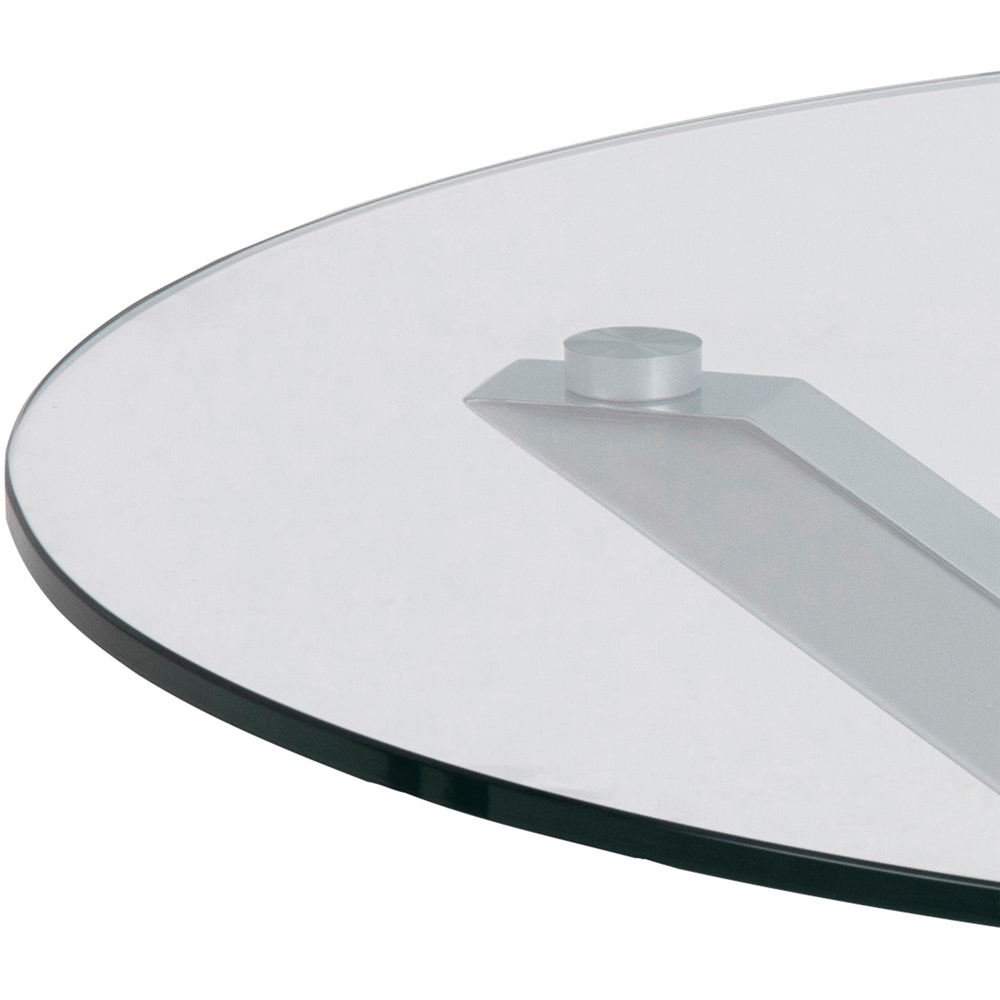 Florence Heaven Glass Top and Chrome Legs Round Coffee Table Image 6