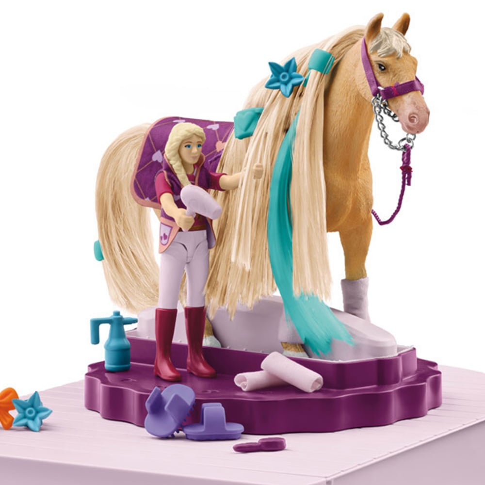 Schleich Horse Club Sofias Beauties Grooming Station Toy Playset Image 2