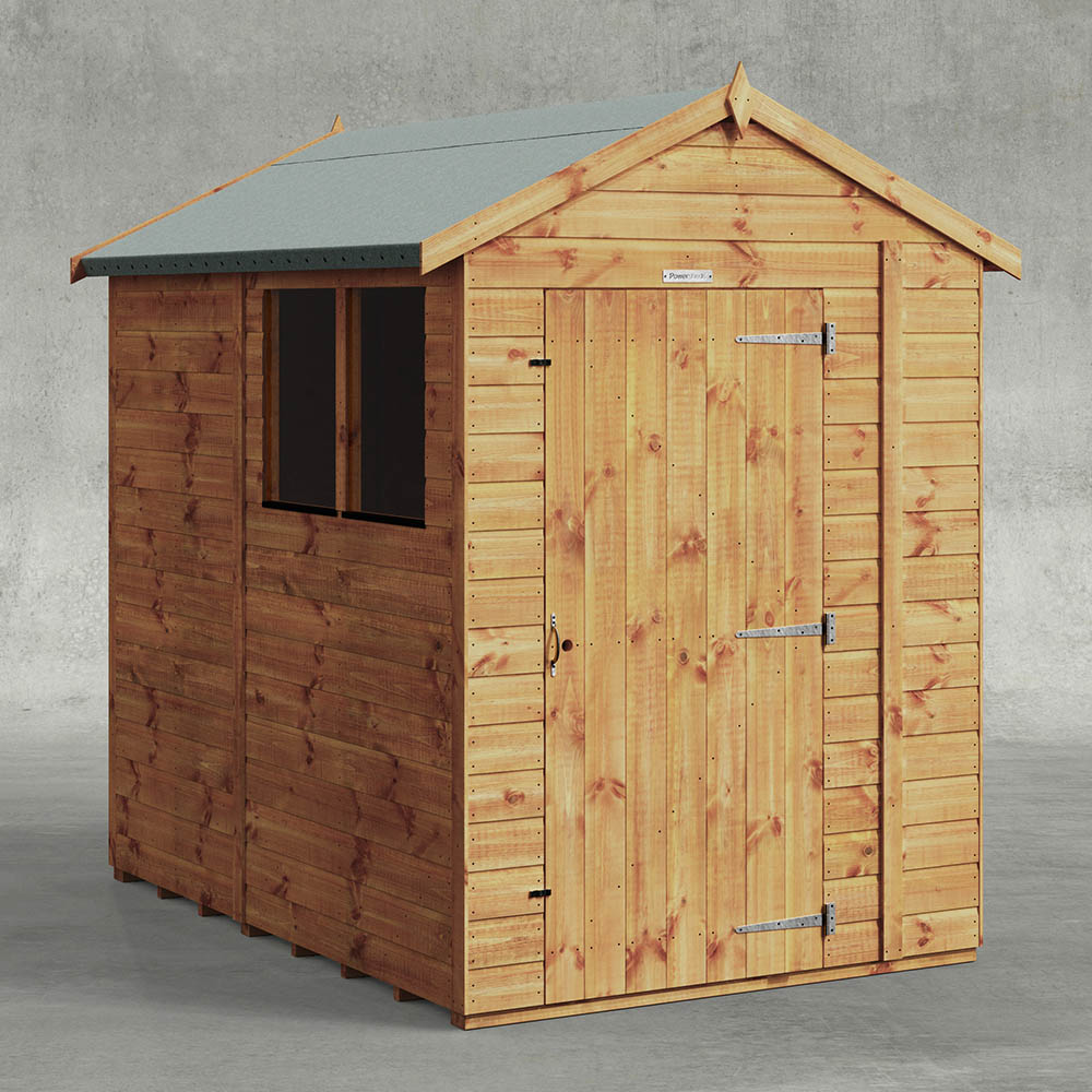 Power Sheds 7 x 5ft Apex Wooden Shed with Window Image 2