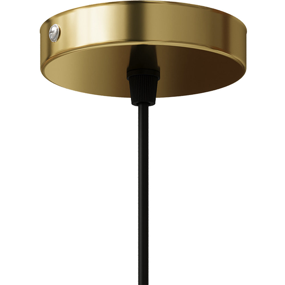Living and Home Large Gold Glass Shade E27 Pendant Light Image 5