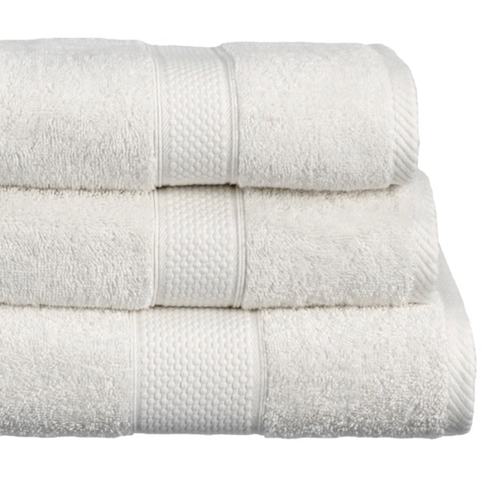 Imperial Hotel Quality White Combed Cotton Turkish Bath Mat Image 2