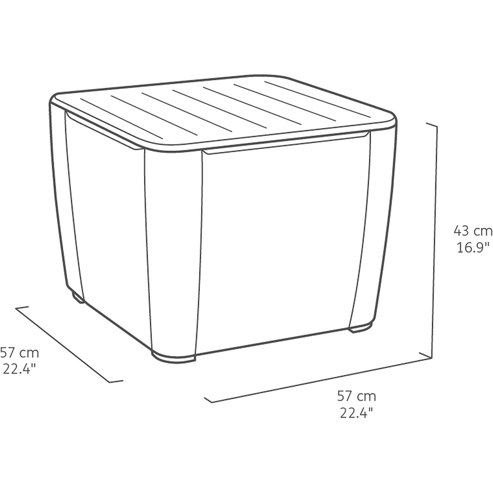 Keter Luzon 3-in-1 Graphite Parasol Table Image 6