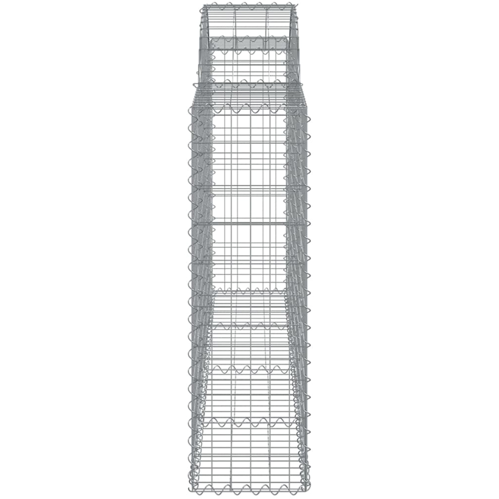 vidaXL Silver Galvanised Iron Gabion Basket 200 x 30 x 100/120cm 9 Pack Image 3