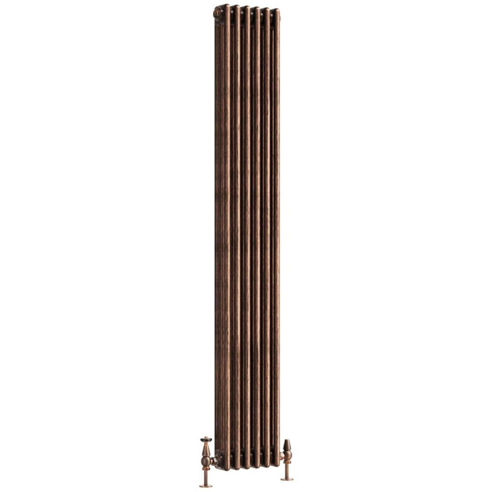 Go Bathrooms Clarence Antique Copper 3 Column 6 Section Radiator 1800 x 290mm Image 1