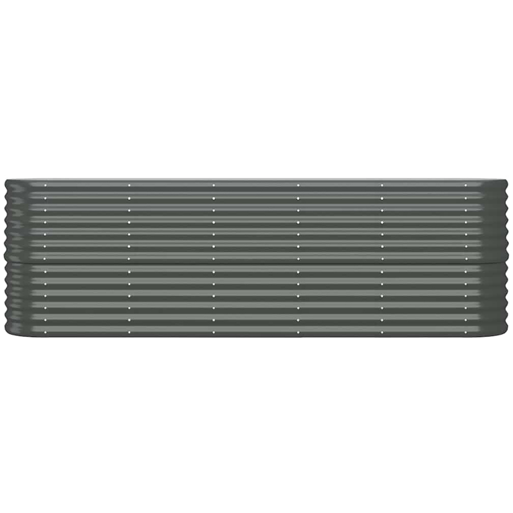 vidaXL Anthracite Galvanised Steel Oval Raised Garden Bed 224 x 40 x 68cm Image 2