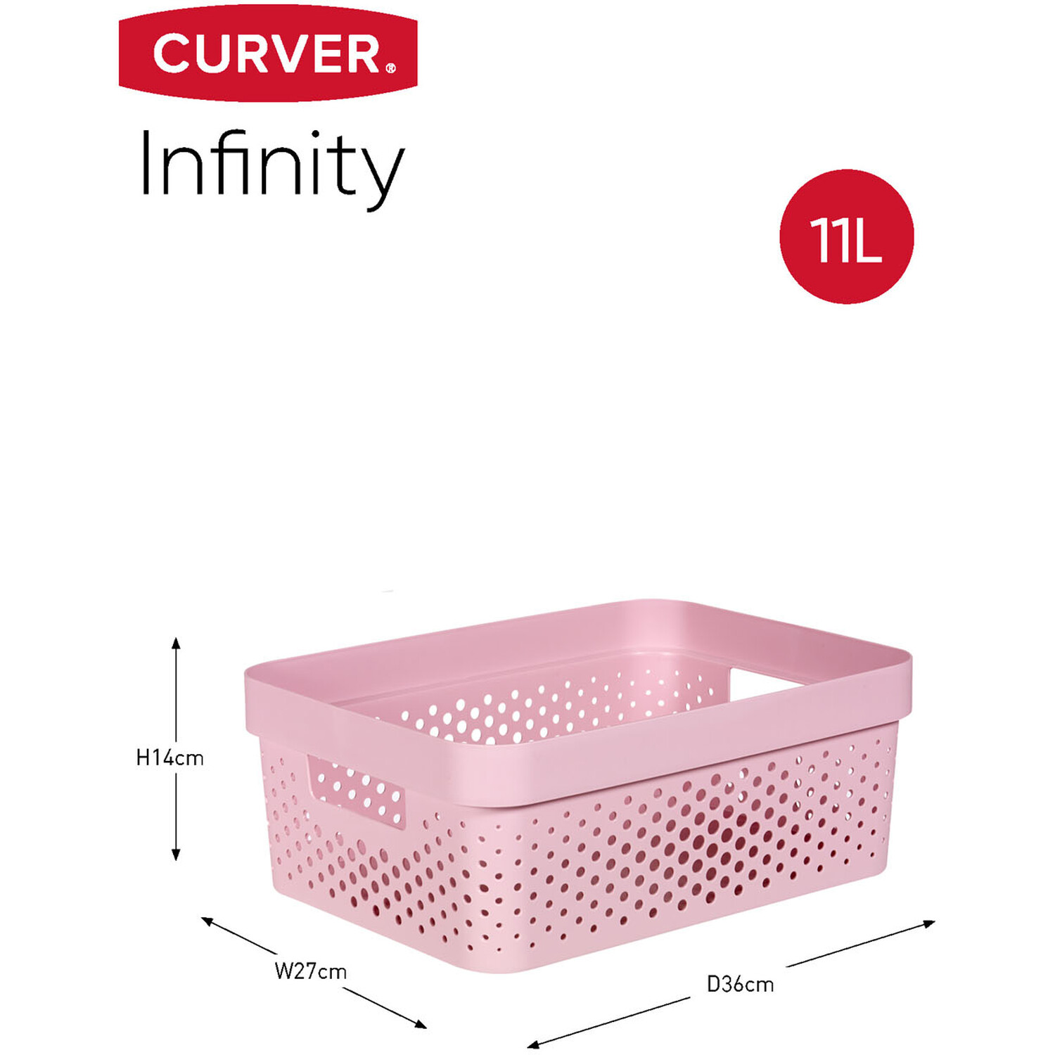 Curver Infinity Dots Storage Box   - Pink / 11l Image 5