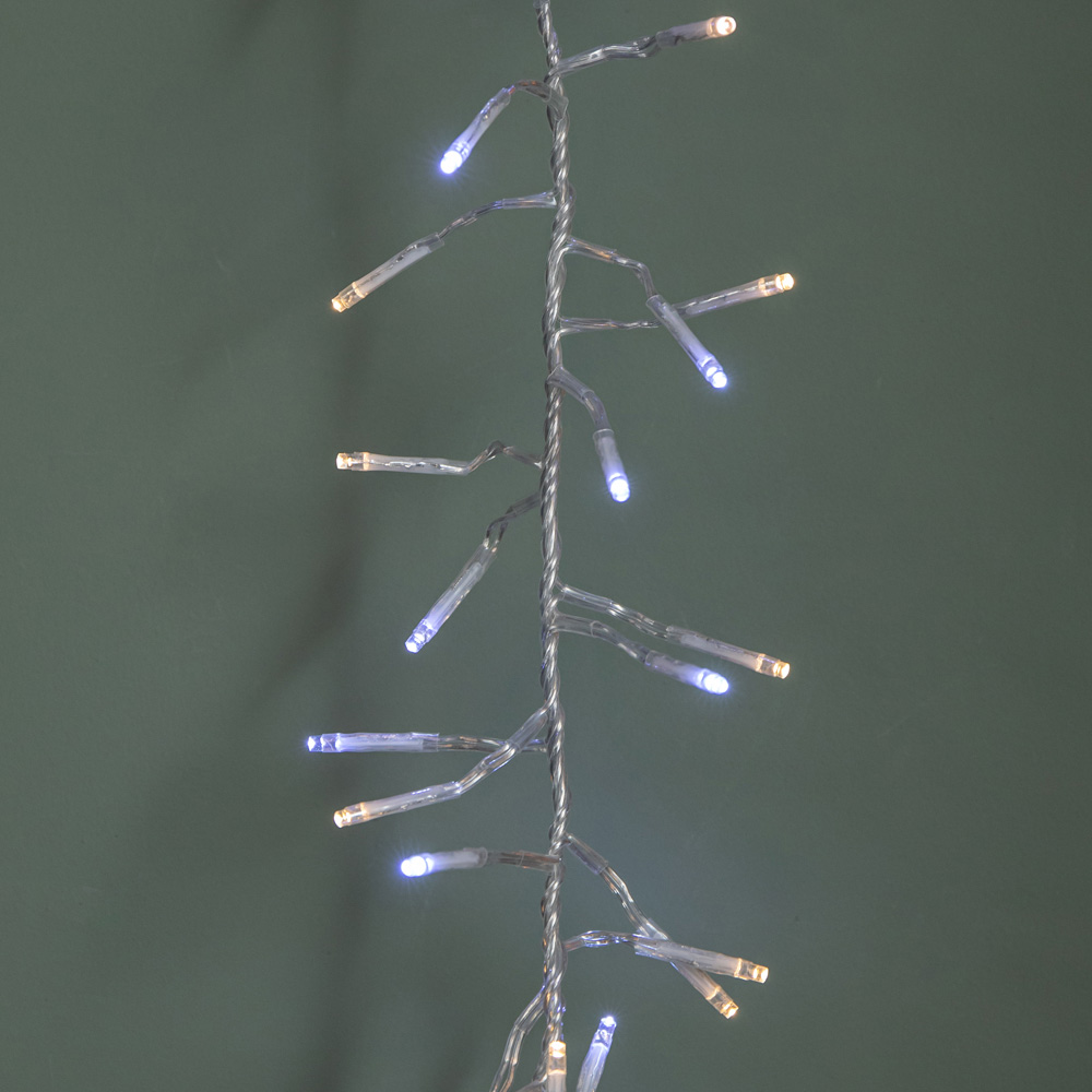 Samuel Alexander 720 White and Warm White LED Clear Cable Christmas Cluster Light 9.3m Image 5
