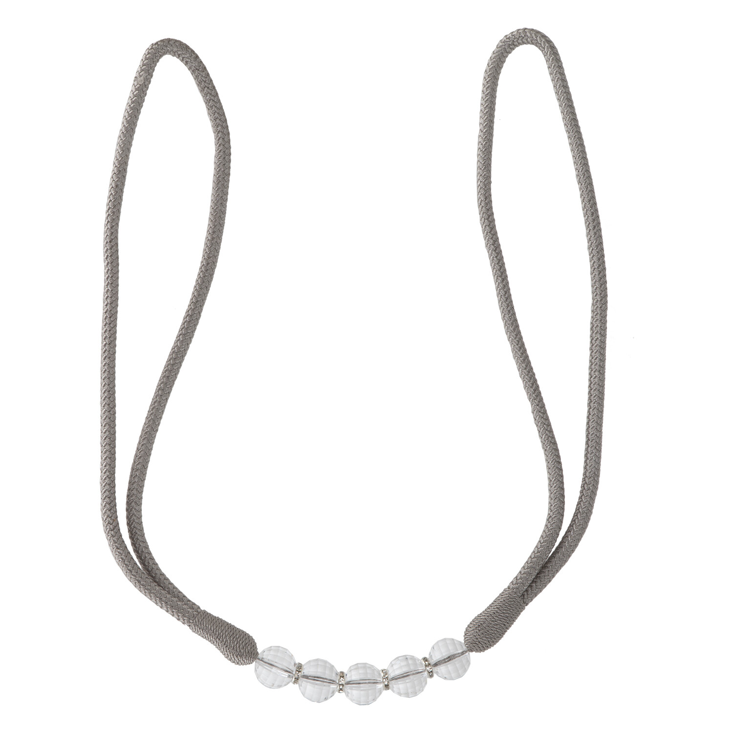 Beads and Diamante Tieback  - Silver Image