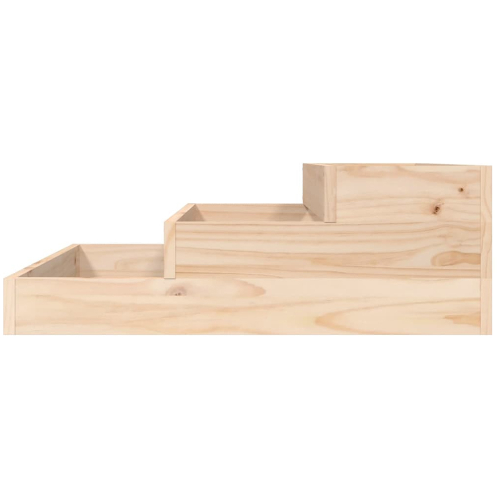 vidaXL 3 Tier Brown Pine Wood Raised Garden Bed 27 x 78 x 78cm Image 4