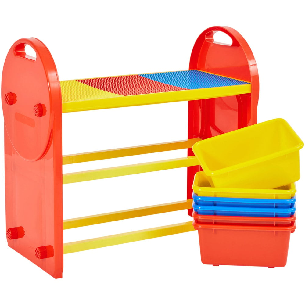 Liberty House Toys Kids 6 Bin Toy Organiser Unit Image 7