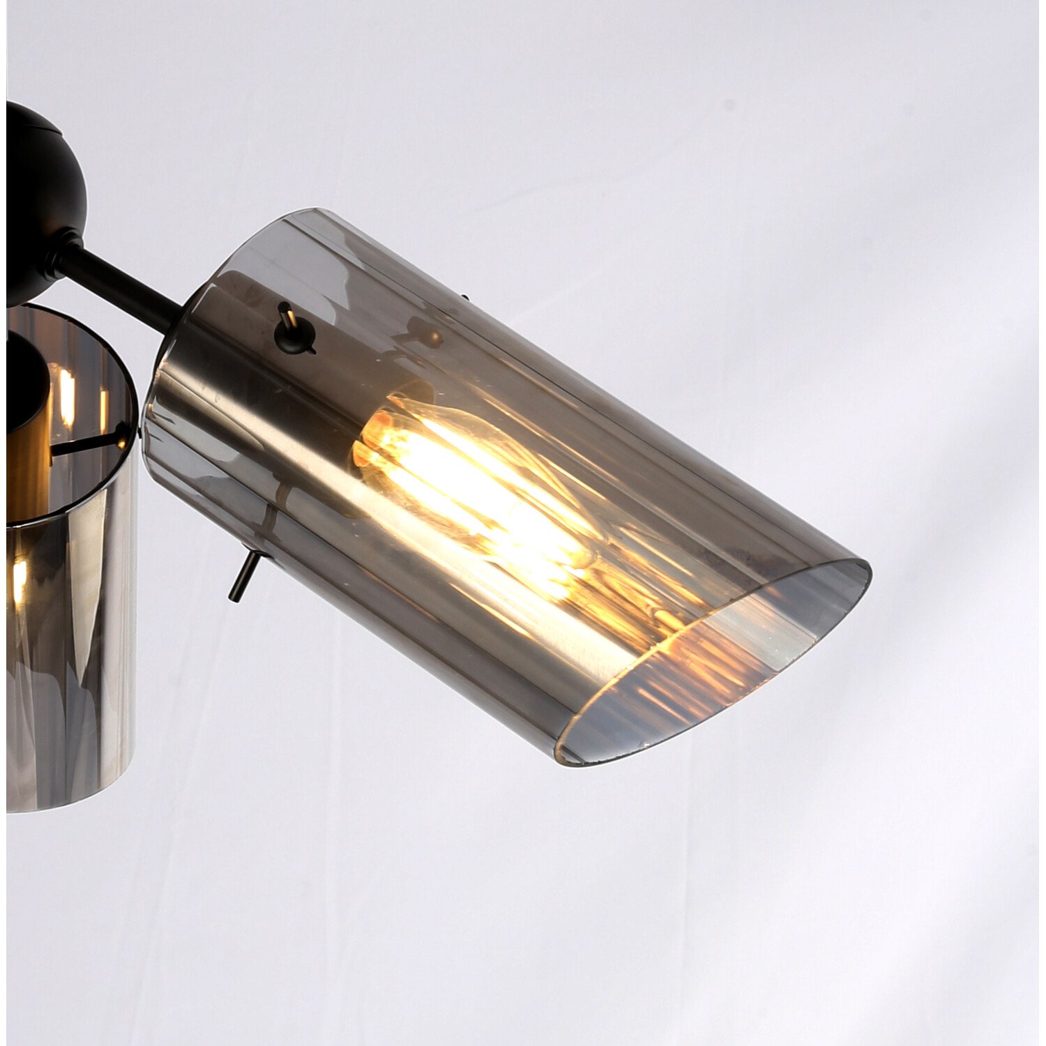Bodhi 3 Arm Flush Ceiling Fitting Black Image 3