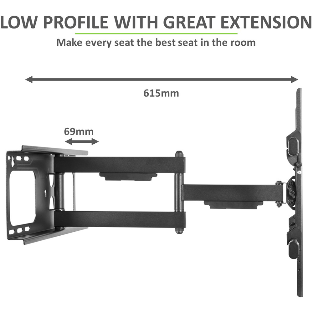 Tech ART Mounts 37 to 80 inch Multi Position Double Arm TV Wall Mount Bracket Image 5