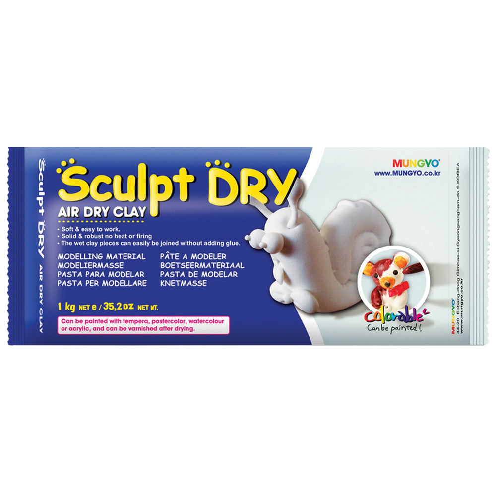 Mungyo Sculpt Dry White Air Dry Clay 1kg Image