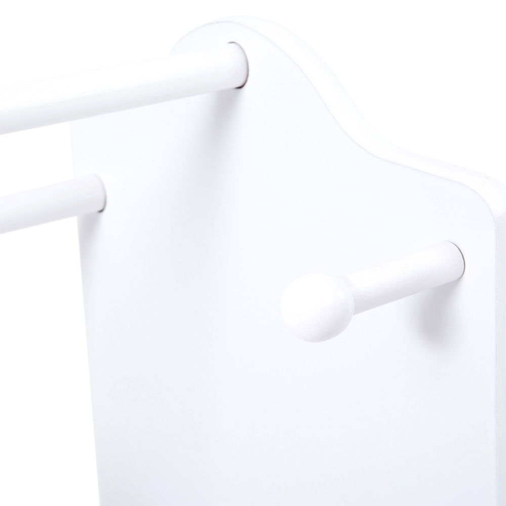 Liberty House Toys White Wooden Dress Up Unit with Storage Image 3