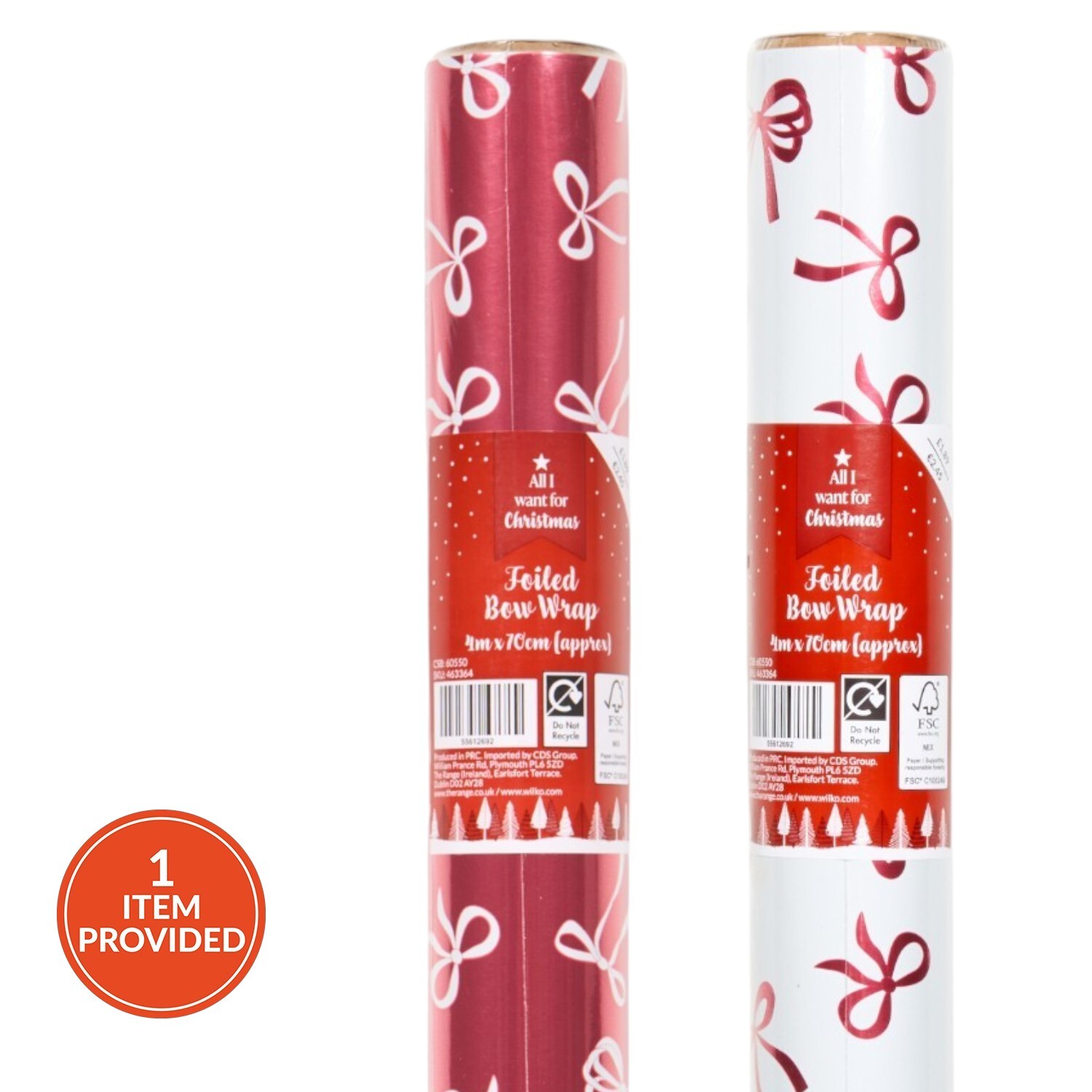 Foiled Bow Gift Wrap Image 1