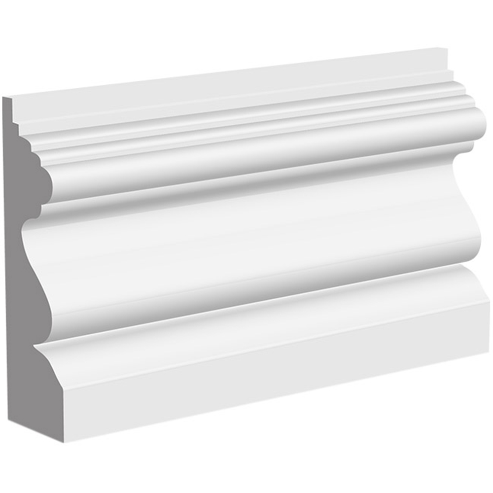 National Skirting White Victorian Primed Skirting Board 18mm 95 x 3040mm Image 1