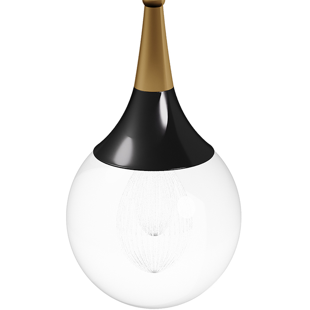 Living and Home Black and Gold Dew Drop Crystal Shade LED Wall Light Image 4
