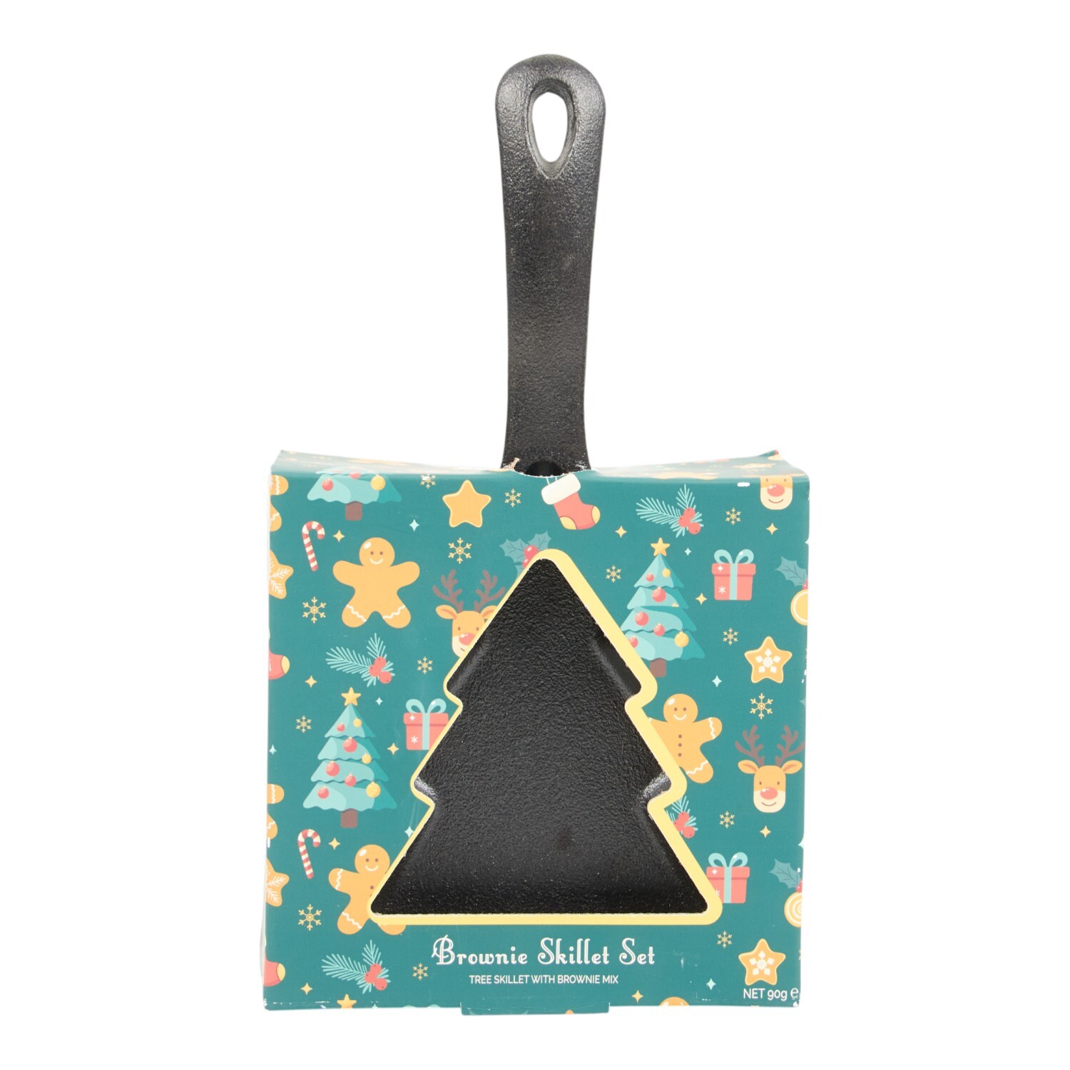 Black Christmas Tree Skillet with Brownie Mix Image 1