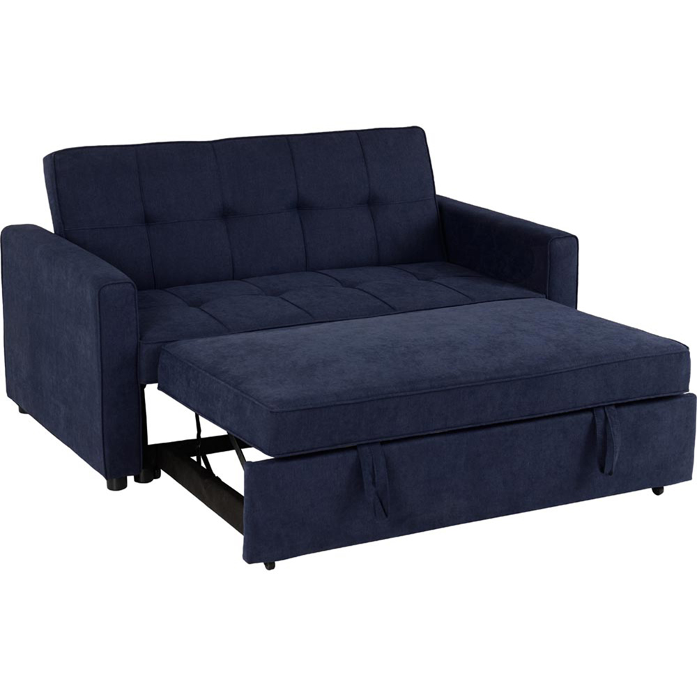 Seconique Astoria 2 Seater Navy Blue Fabric Sofa Bed Image 6