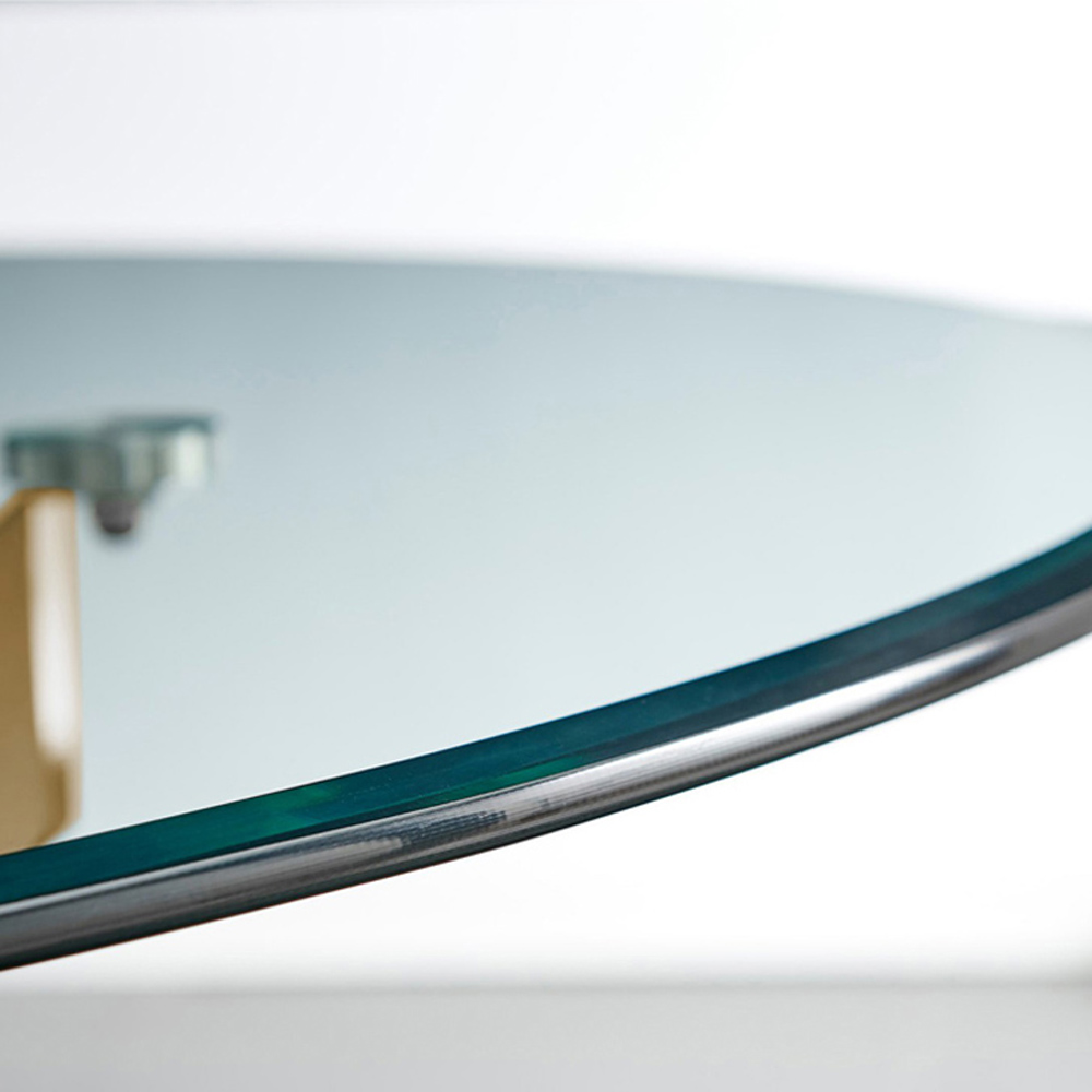 Furniturebox Arona Solara 4 Seater Round Dining Set Gold and White Image 5