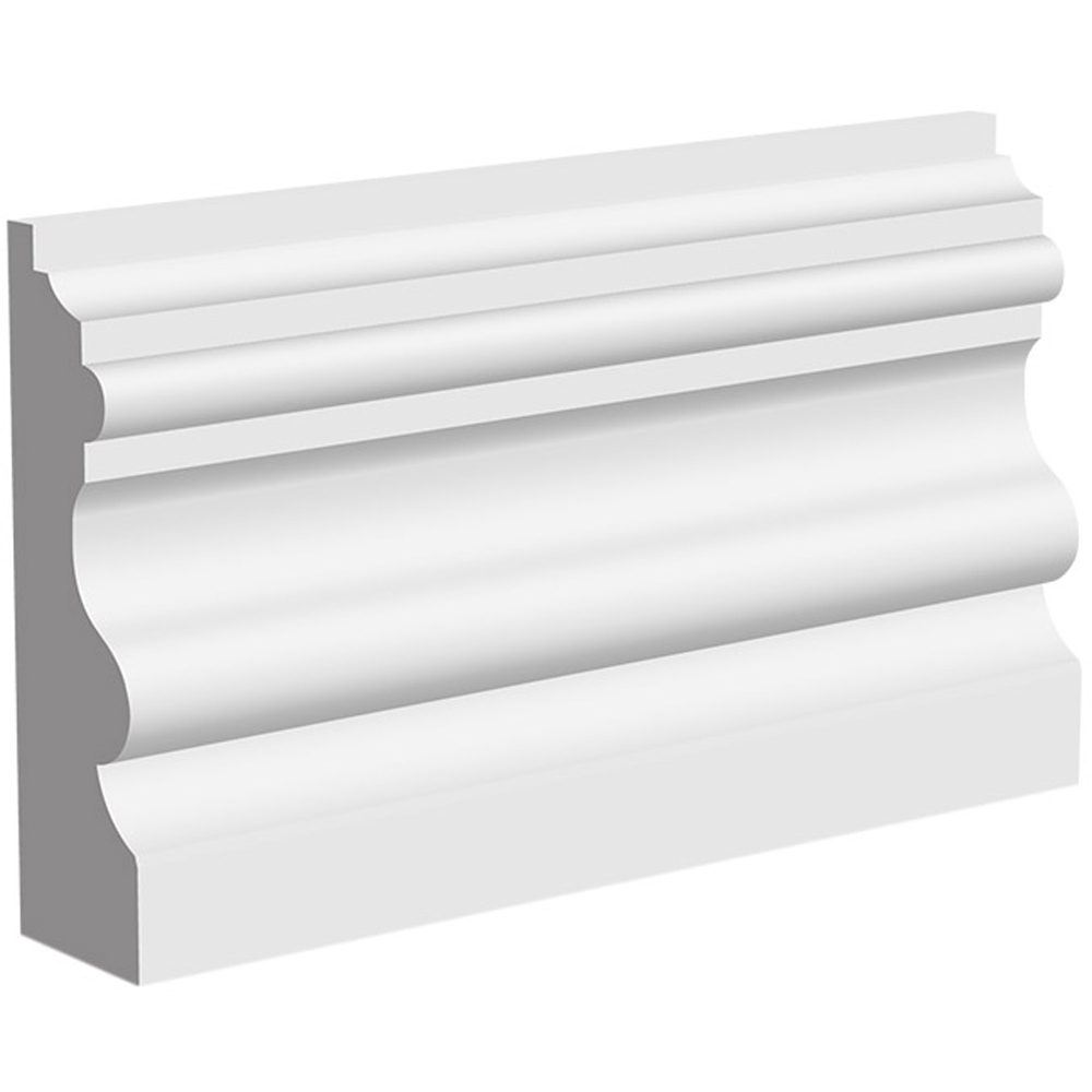 National Skirting White Vienna Primed Skirting Board 18mm 95 x 3040mm Image 1