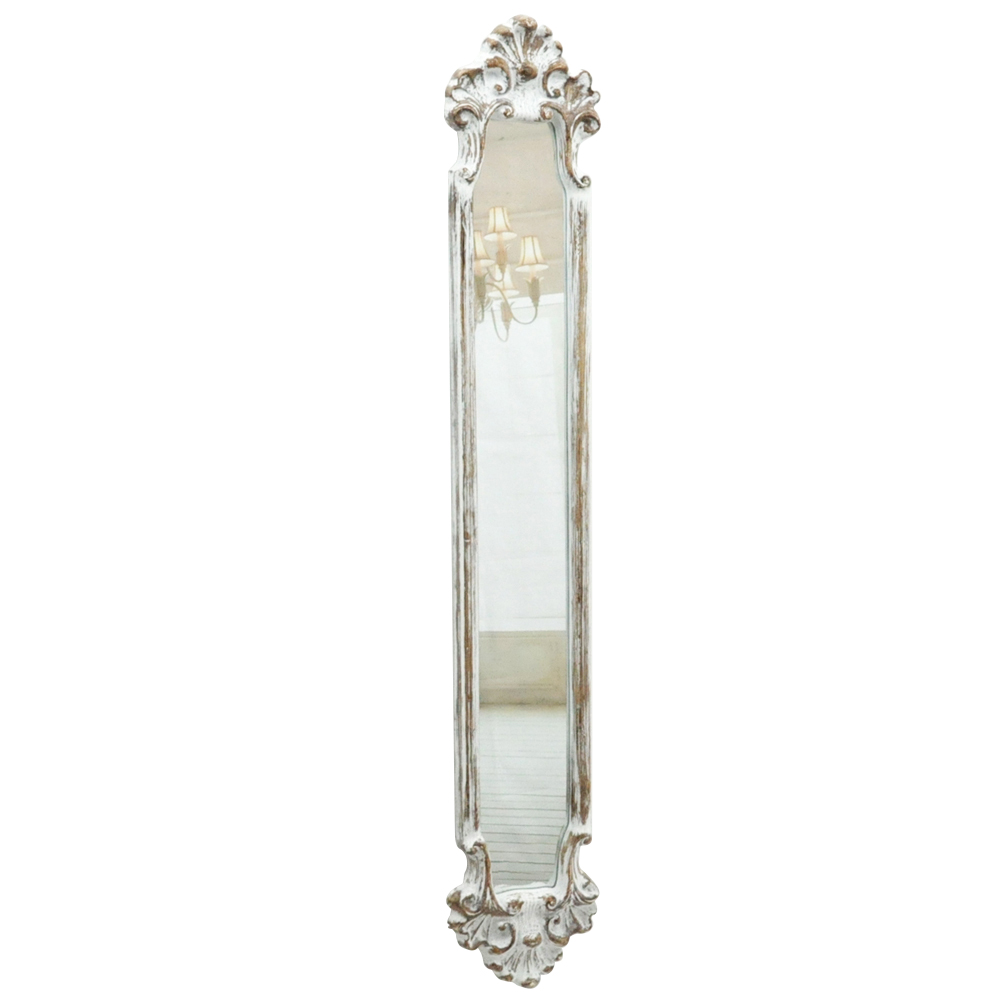 Acacia Home Antique Washed Slim Wall Mirror 109 x 15cm Image 1