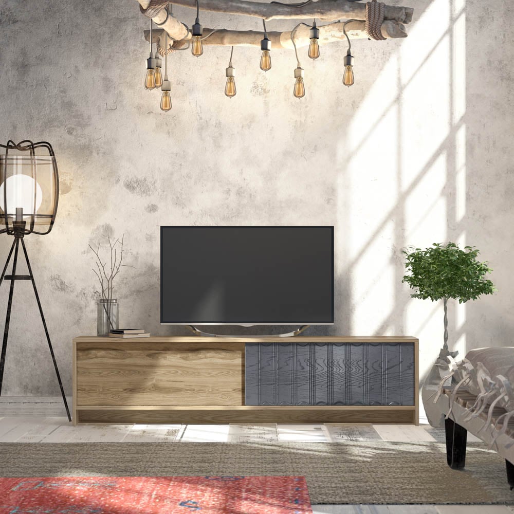 Decorotika New Yorker Oud Anthracite TV Unit Image 5