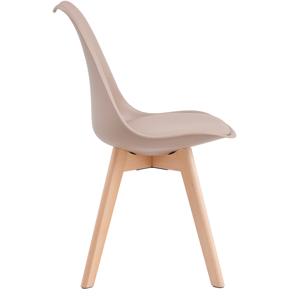 Eva Brown Padded Single Dining Chair Image 4