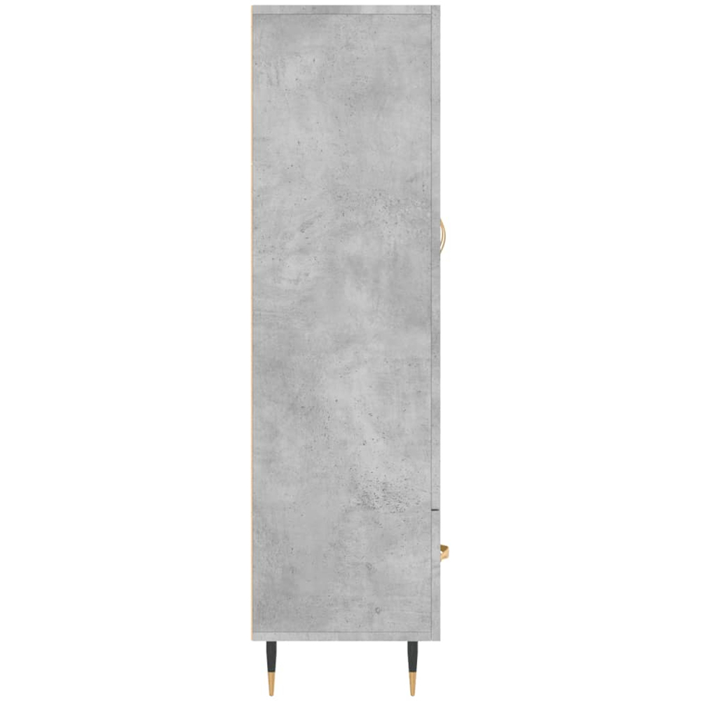vidaXL 2 Door Single Drawer Concrete Grey Highboard Image 7