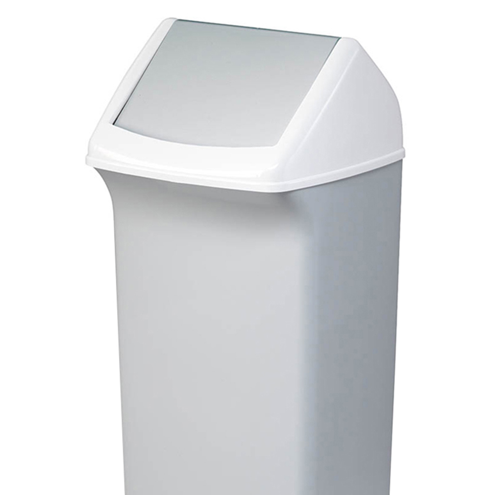 Durable DURABIN Grey Square Recycling Bin with Swing Lid 40L Image 2