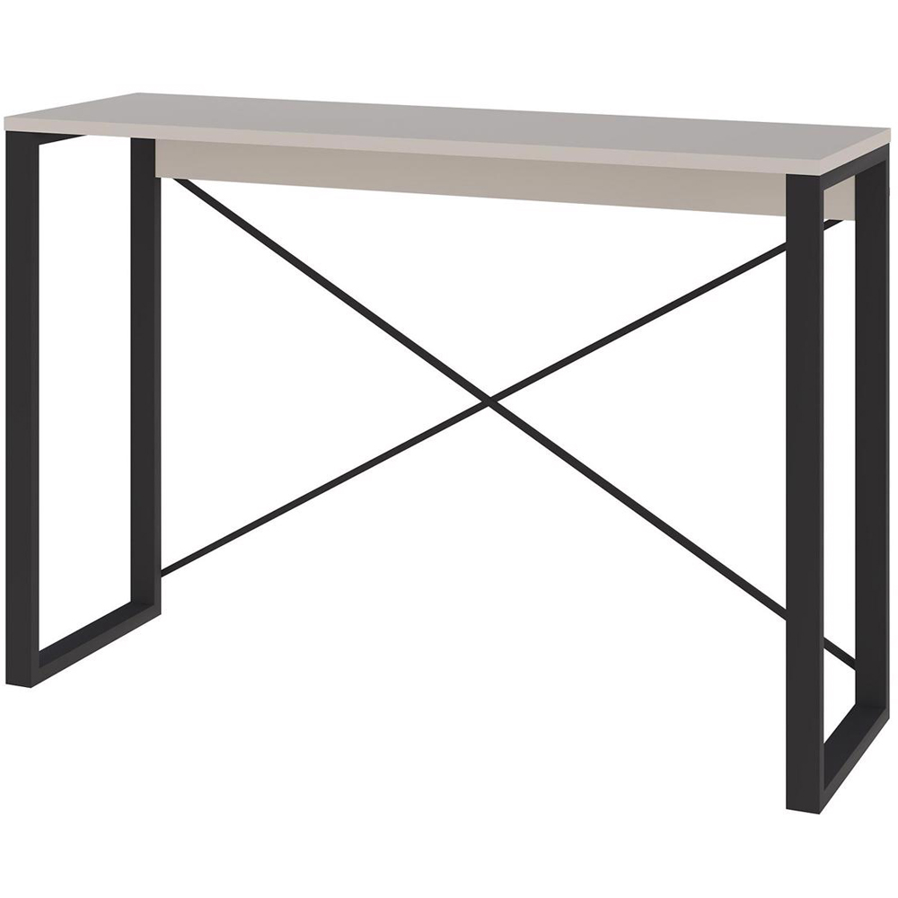 FWStyle Archie Sandstone and Black X-Frame Metal Legs Console Table Image 5
