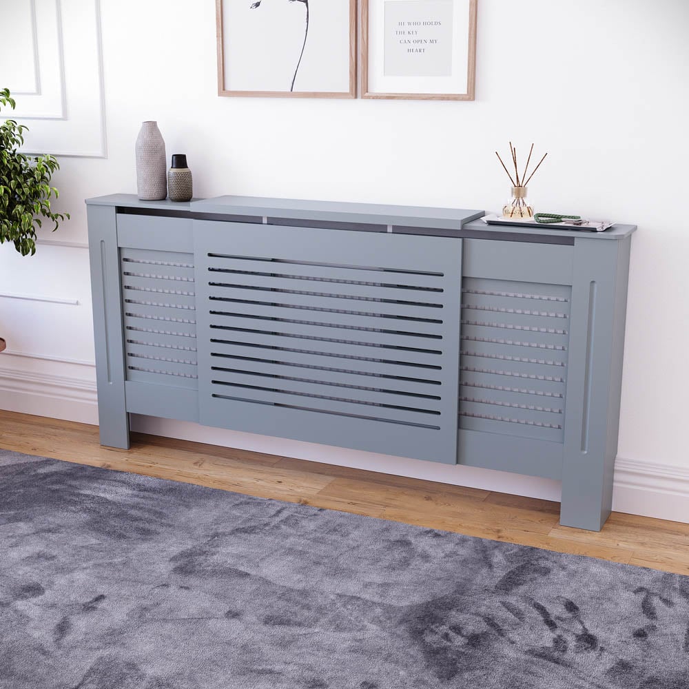 Vida Designs Milton Grey Adjustable Radiator Cover Image 6