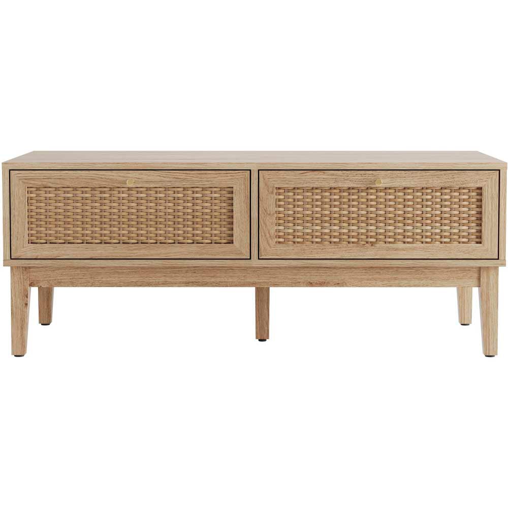 Bordeaux 2 Drawer Oak Effect Coffee Table Image 3
