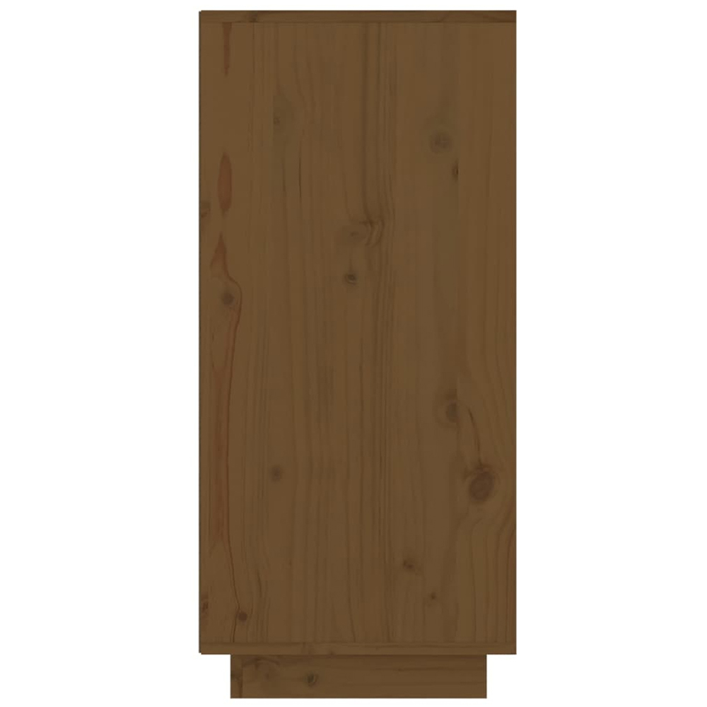 vidaXL 2 Drawer 2 Open Shelf Honey Brown Solid Pinewood Console Cabinet Image 6