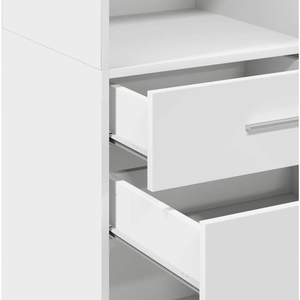 vidaXL 2 Drawer 3 Shelf White Highboard Image 8