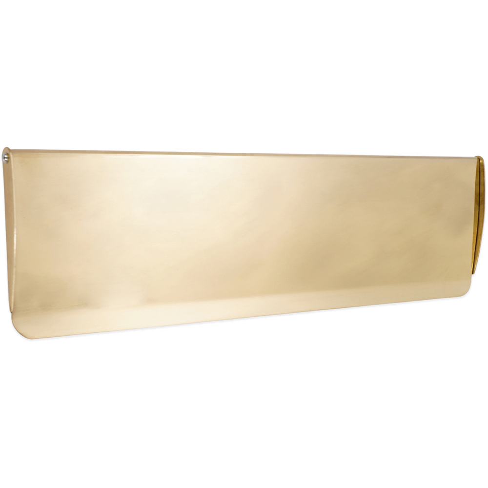 Spira Brass Polished Brass Large Letter Tidy Flap 300 x 87mm Image 1