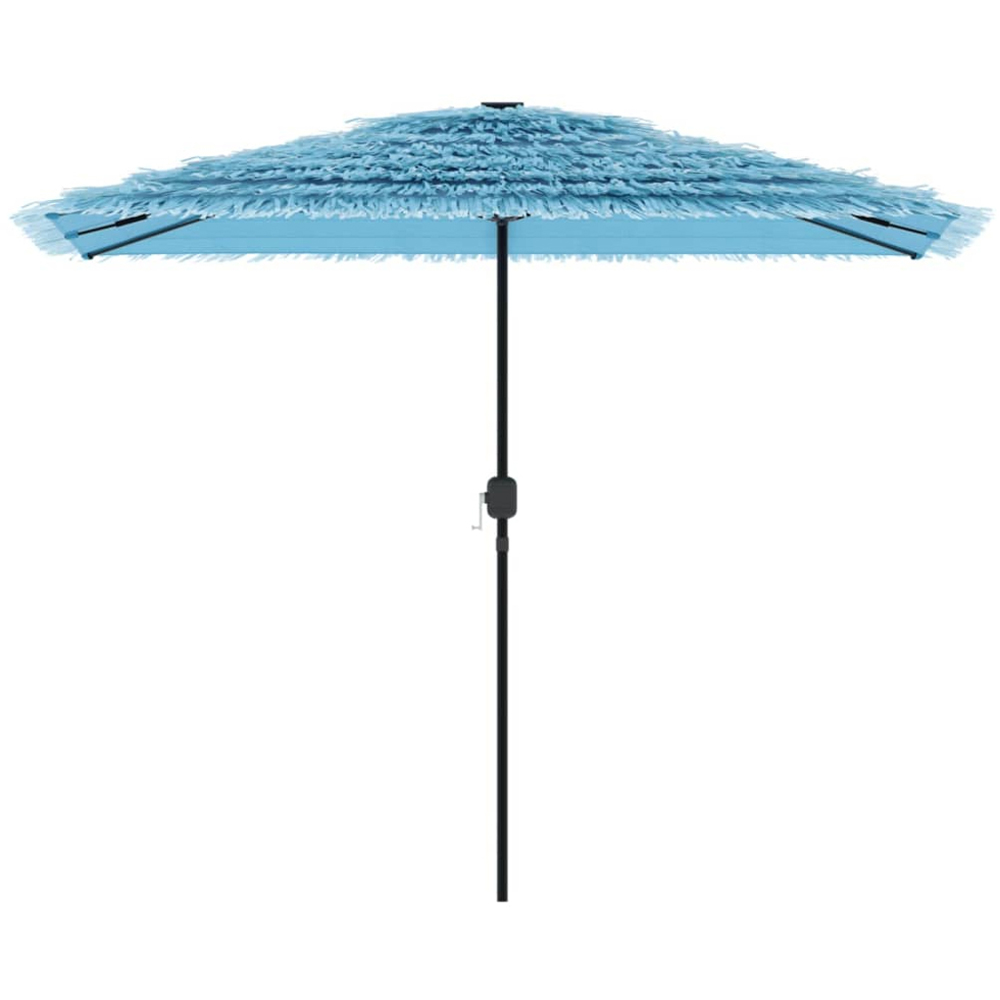 vidaXL Blue Straw Top Garden Parasol with Steel Pole 3m Image 2