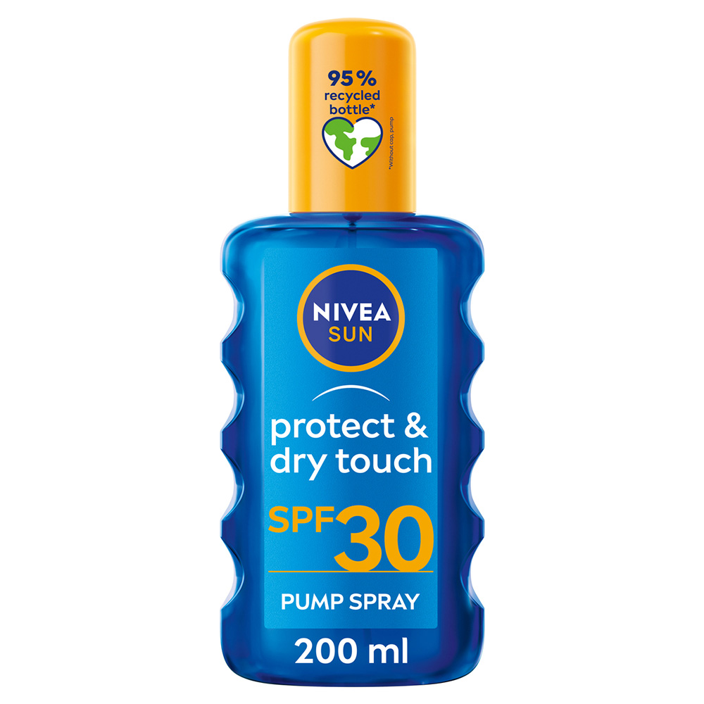 Nivea Sun Protect and Dry Touch Sun Cream Pump Spray SPF30 200ml Image 1