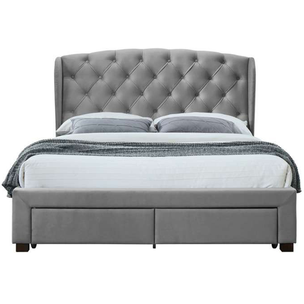Hope King Size Grey Bed Frame Image 4