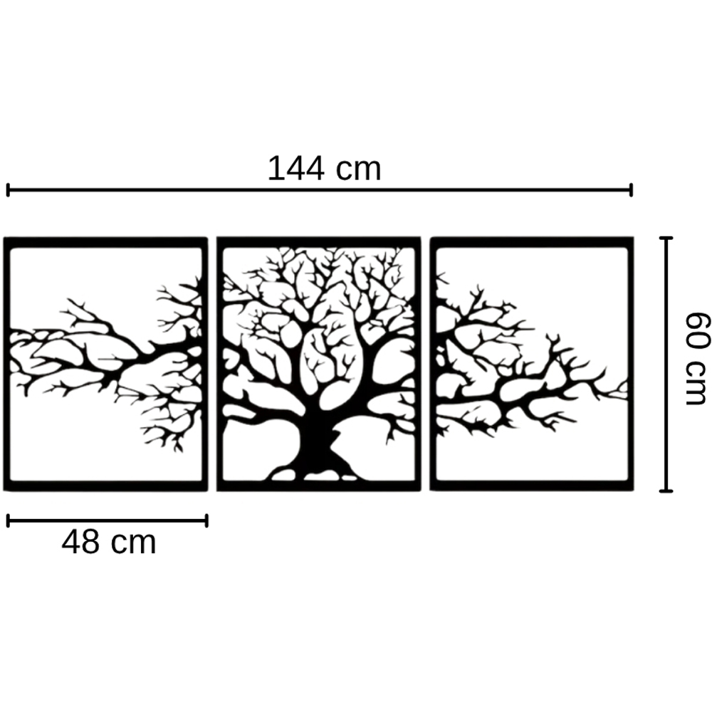 Decortie 3 Piece Tree of Life Metal Wall Art Set | Wilko