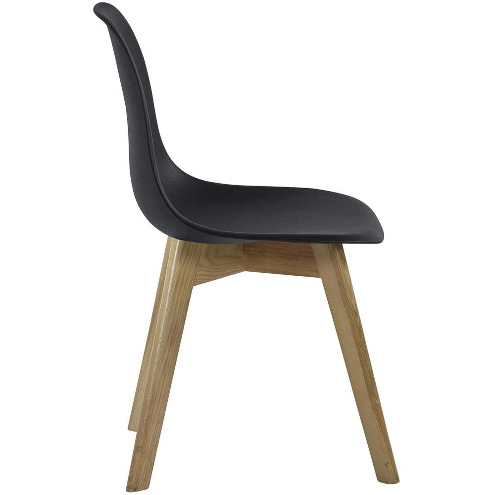 Julian Bowen Agatha Set of 2 Black Plastic Dining Chair Image 5