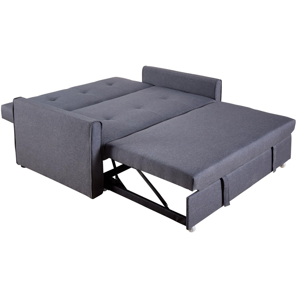 Home Source 2 Seater Dark Grey Sofa Bed Image 2