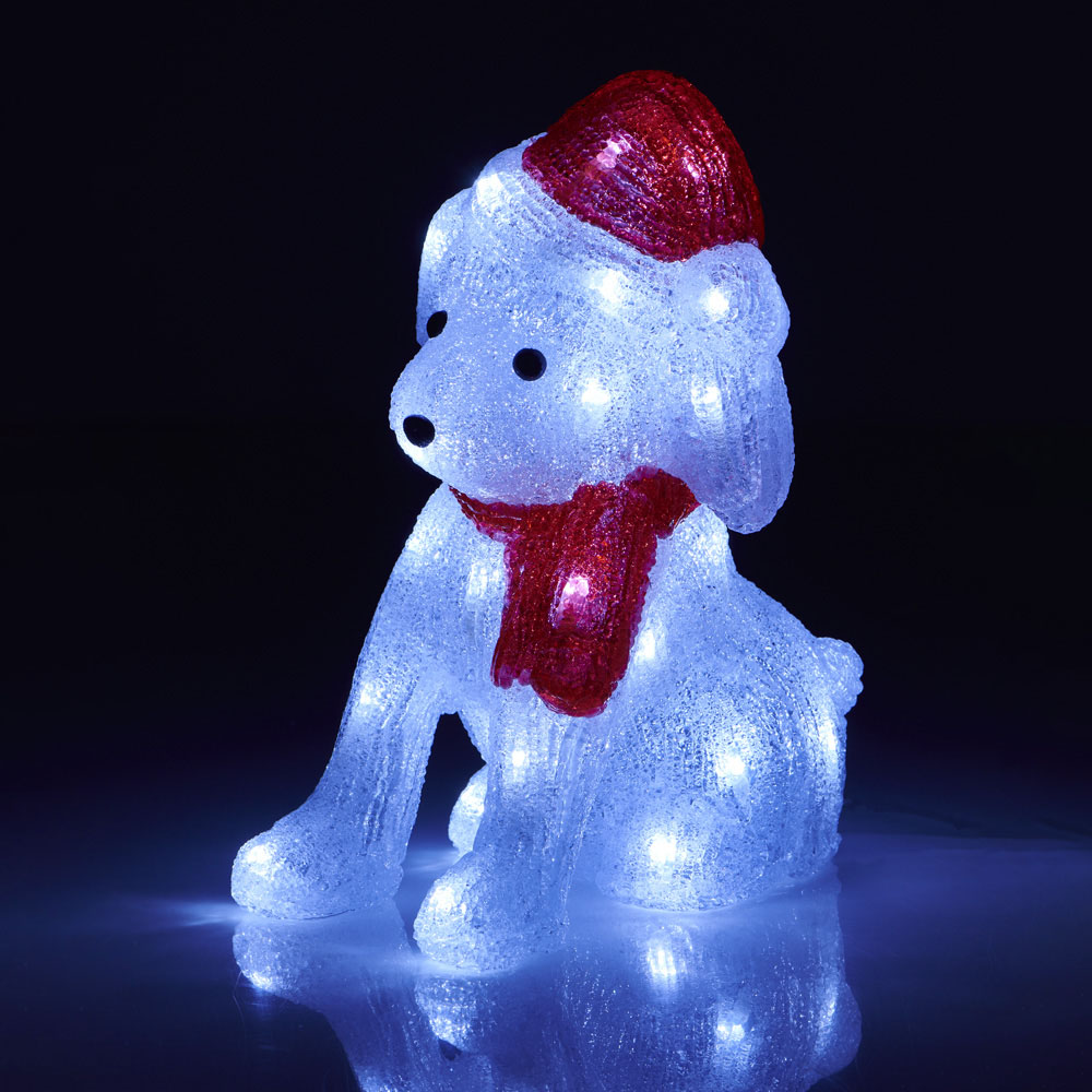 Wilko B/O Acrylic Light Up Pup with Hat Image 6