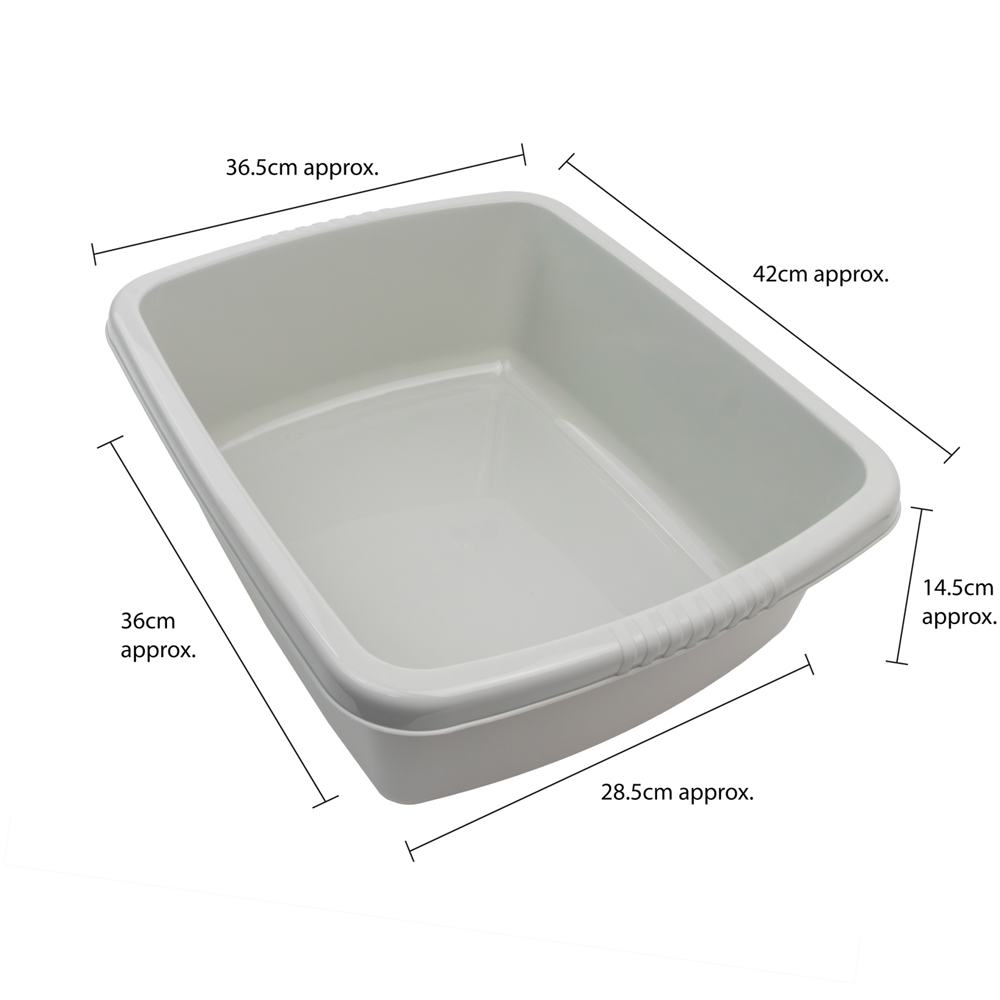 JVL Grey Plastic Nestable Washing Up Cleaning Bowl Set of 3 Image 7