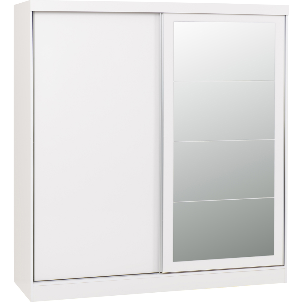 Seconique Nevada 2 Door White Sliding Wardrobe Image 6