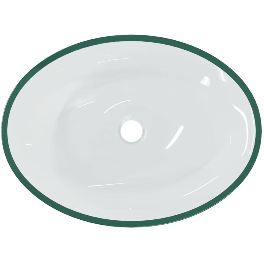 vidaXL Transparent Glass Wash Basin 140 x 500 x 370mm Image 4