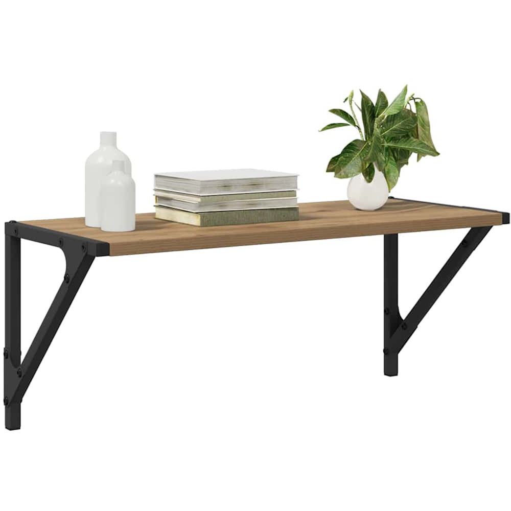 vidaXL 60 x 25cm Artisan Oak Wall Shelf Set of 2 Image 3