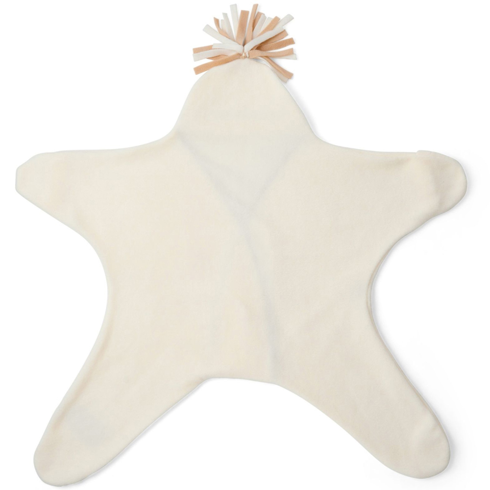 Clair de Lune Baby Cream Star Fleece Wrap Blanket Image 2