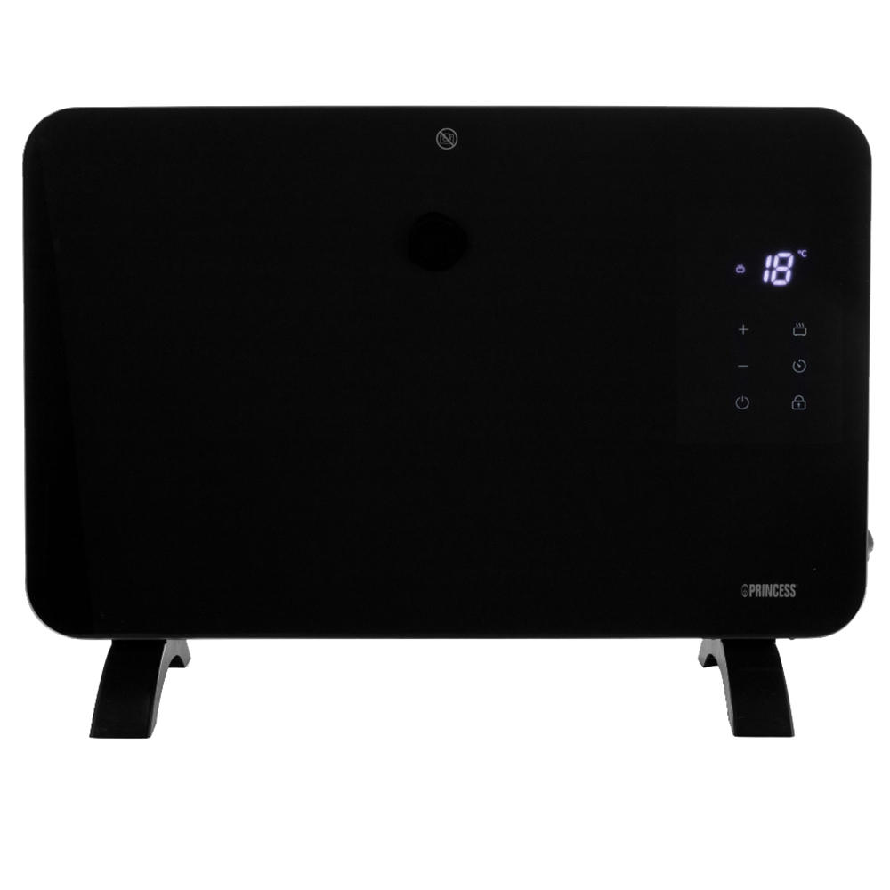 Princess Smart Glass Panel Heater 1000W Black Image 1